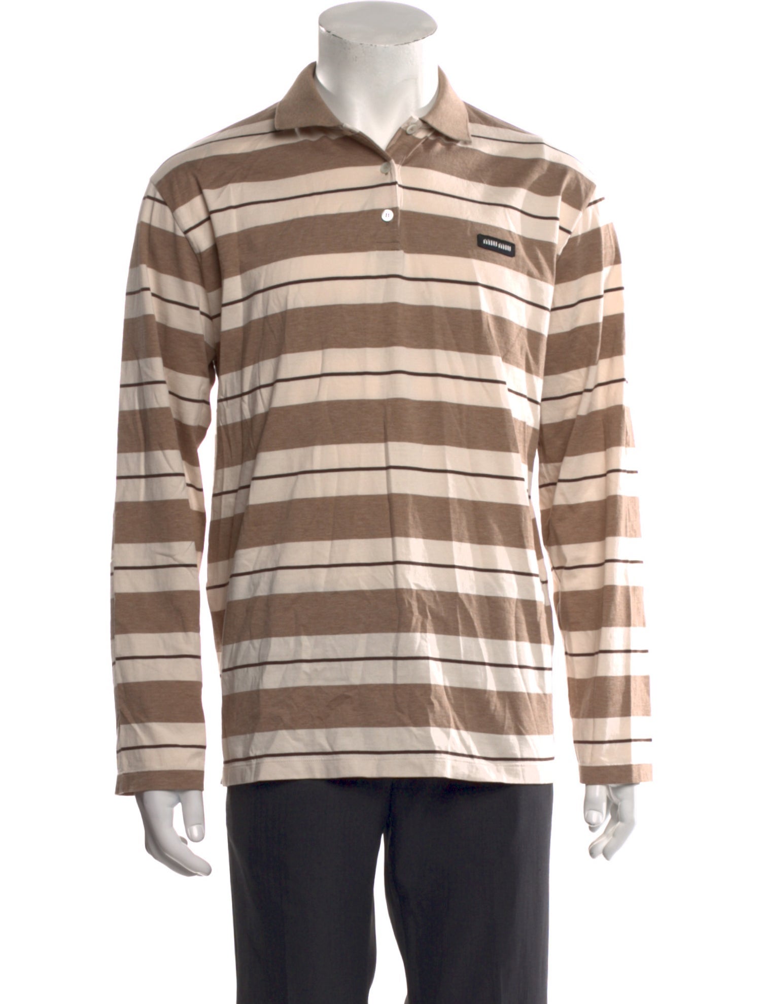 Miu Miu 2025 Striped Polo Shirt