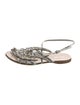 Miu Miu Leather Crystal Embellishments Sandals