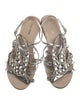 Miu Miu Leather Crystal Embellishments Sandals