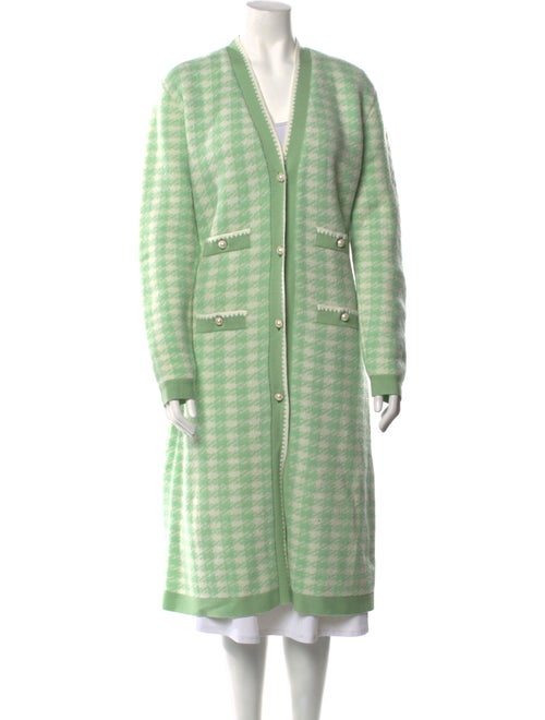 Miu Miu 2019 Houndstooth Print Long Sweater