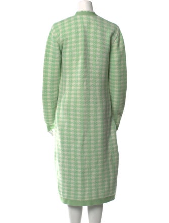 Miu Miu 2019 Houndstooth Print Long Sweater