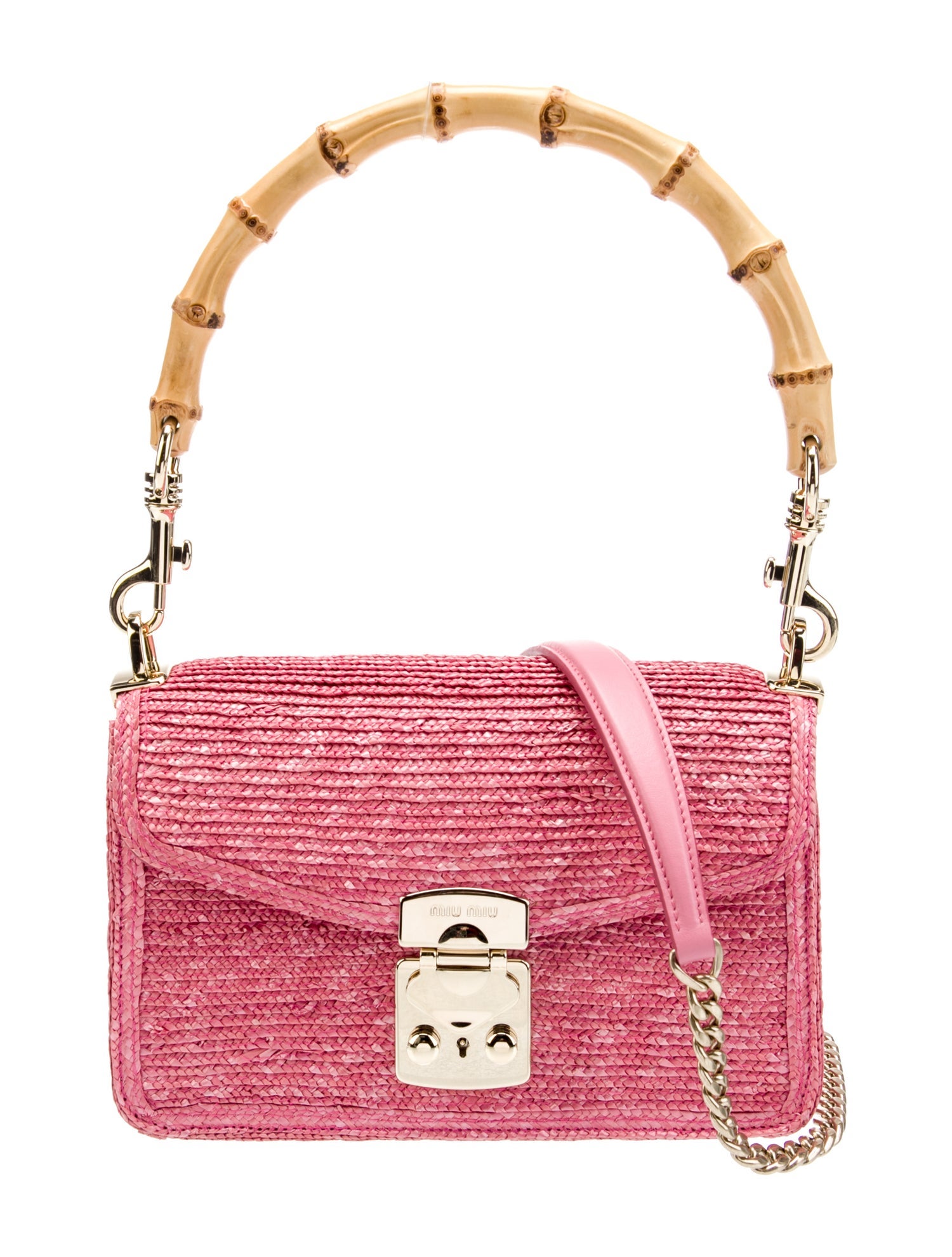 Miu Miu Raffia Confidential w/ Chain