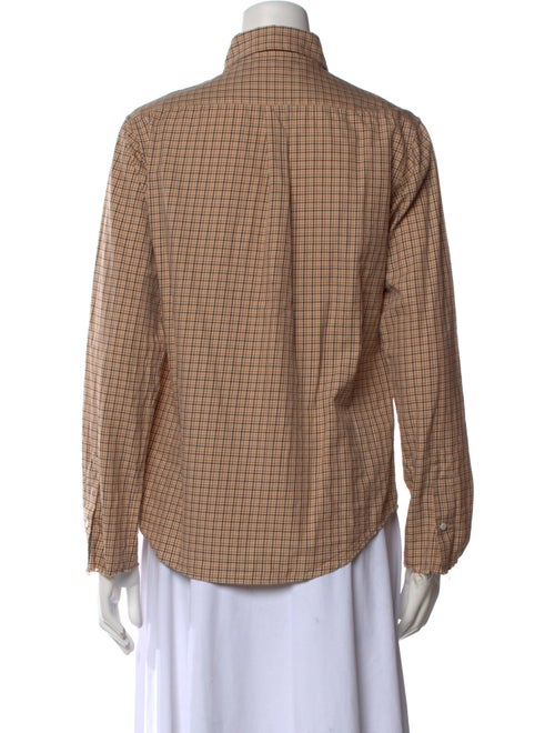 Miu Miu 2024 Plaid Print Button-Up Top