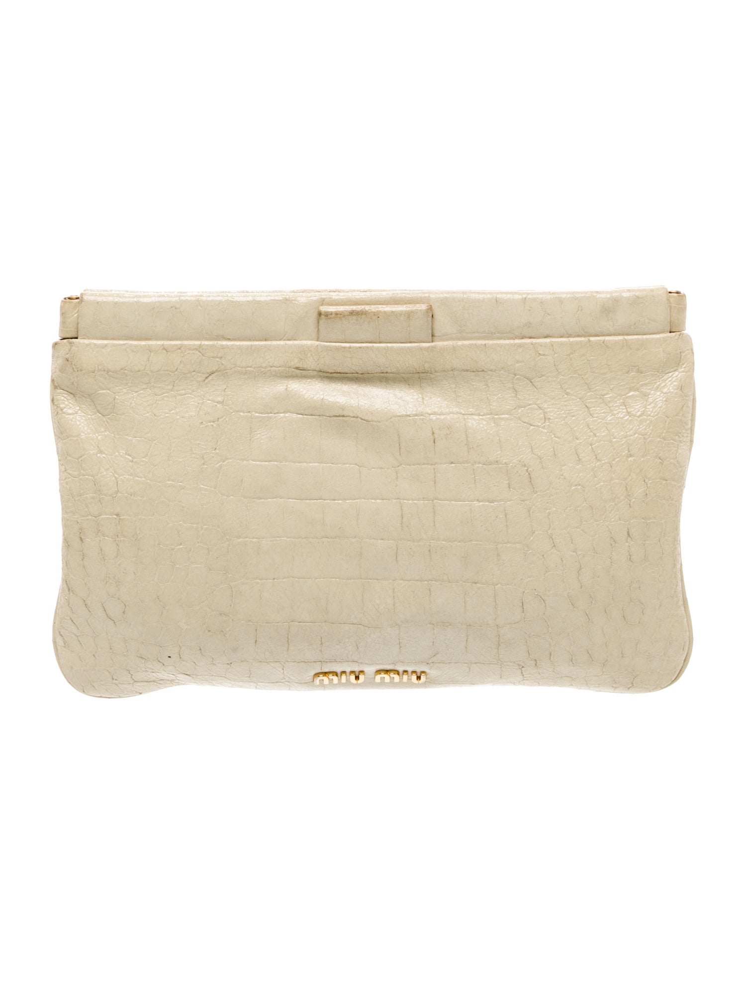 Miu Miu Embossed Leather Clutch