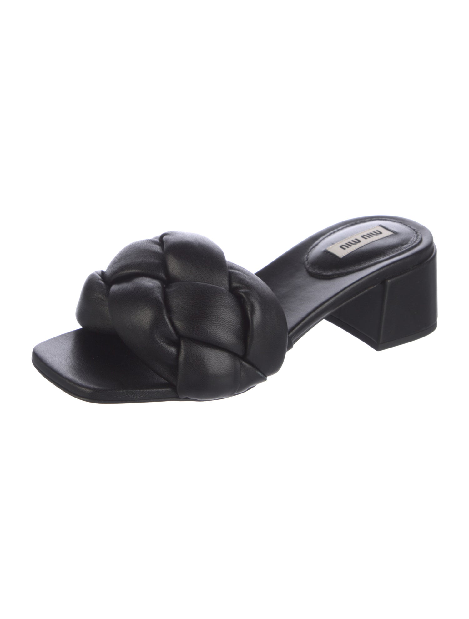 Miu Miu Leather Slides