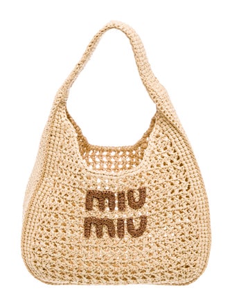 Miu Miu Raffia Hobo