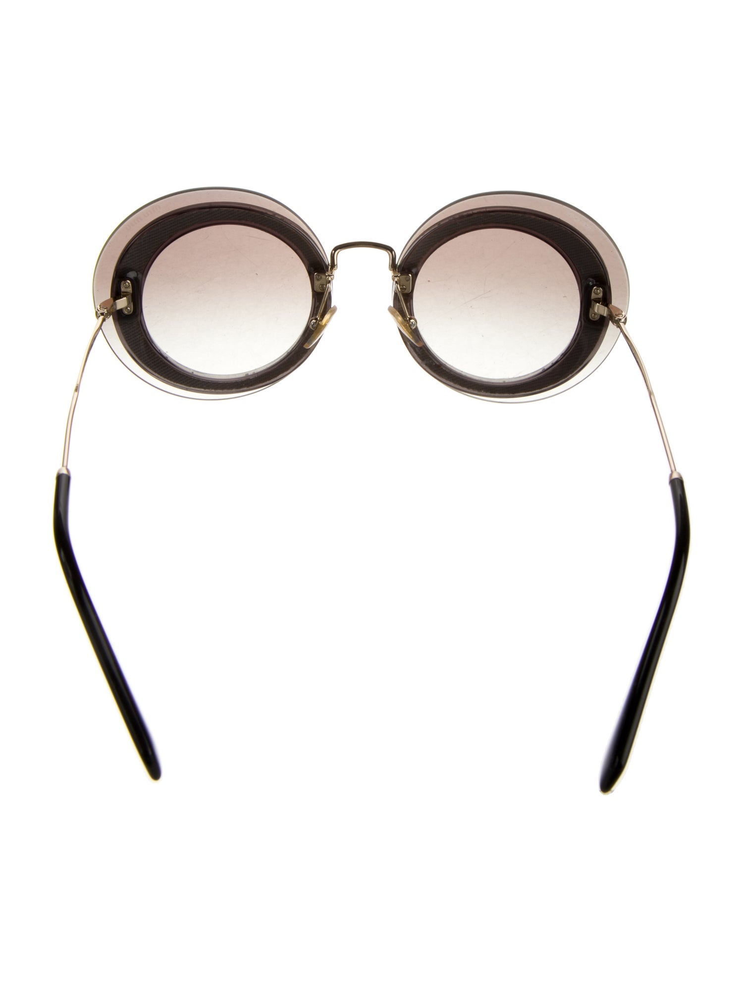 Miu Miu Round Gradient Sunglasses