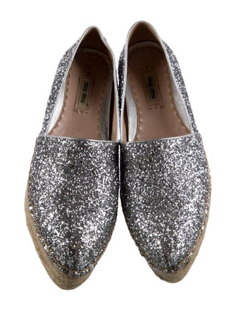 Miu Miu Glitter Glitter Accents Espadrilles