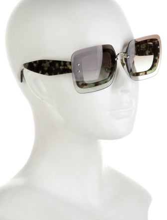 Miu Miu Square Gradient Sunglasses