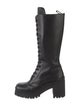 Miu Miu Leather Combat Boots
