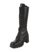 Miu Miu Leather Combat Boots