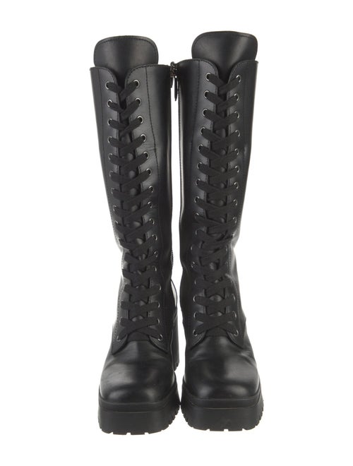 Miu Miu Leather Combat Boots
