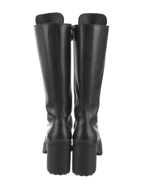 Miu Miu Leather Combat Boots