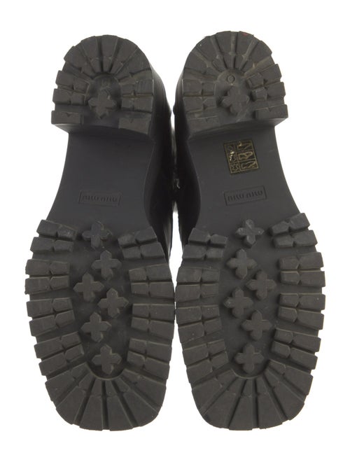Miu Miu Leather Combat Boots