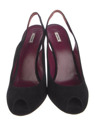 Miu Miu Suede Slingback Pumps