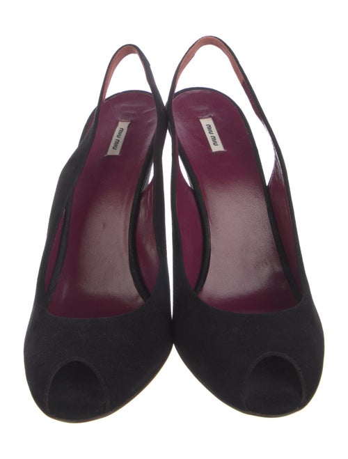 Miu Miu Suede Slingback Pumps