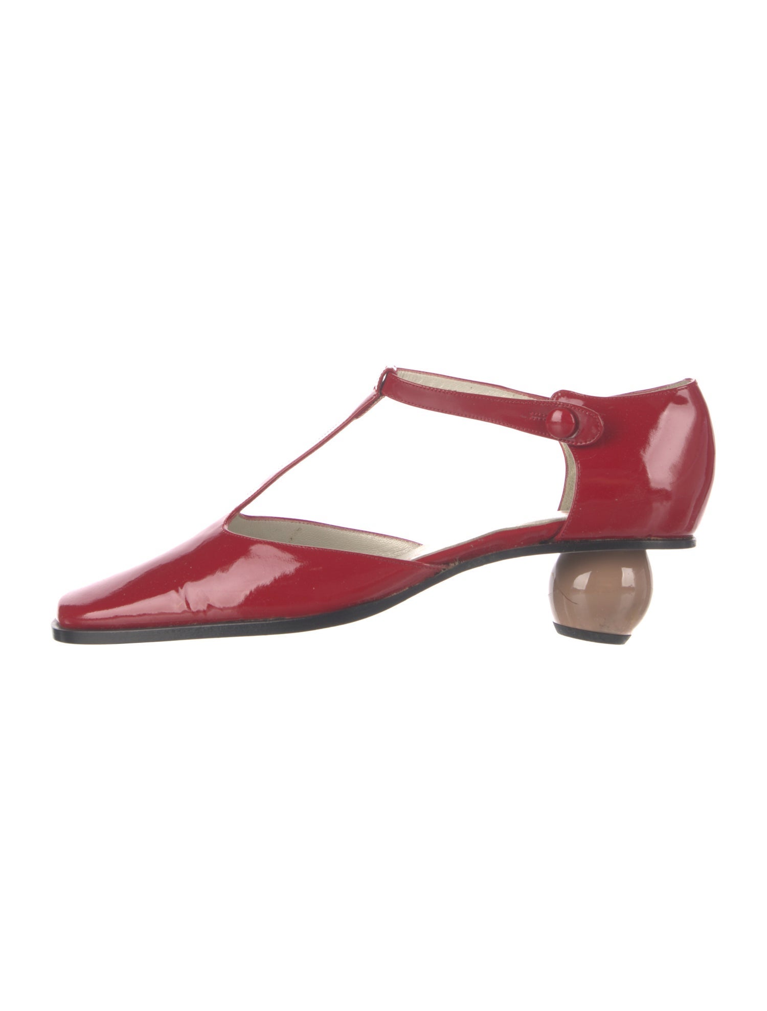 Miu Miu Vintage Patent Leather T-Strap Pumps