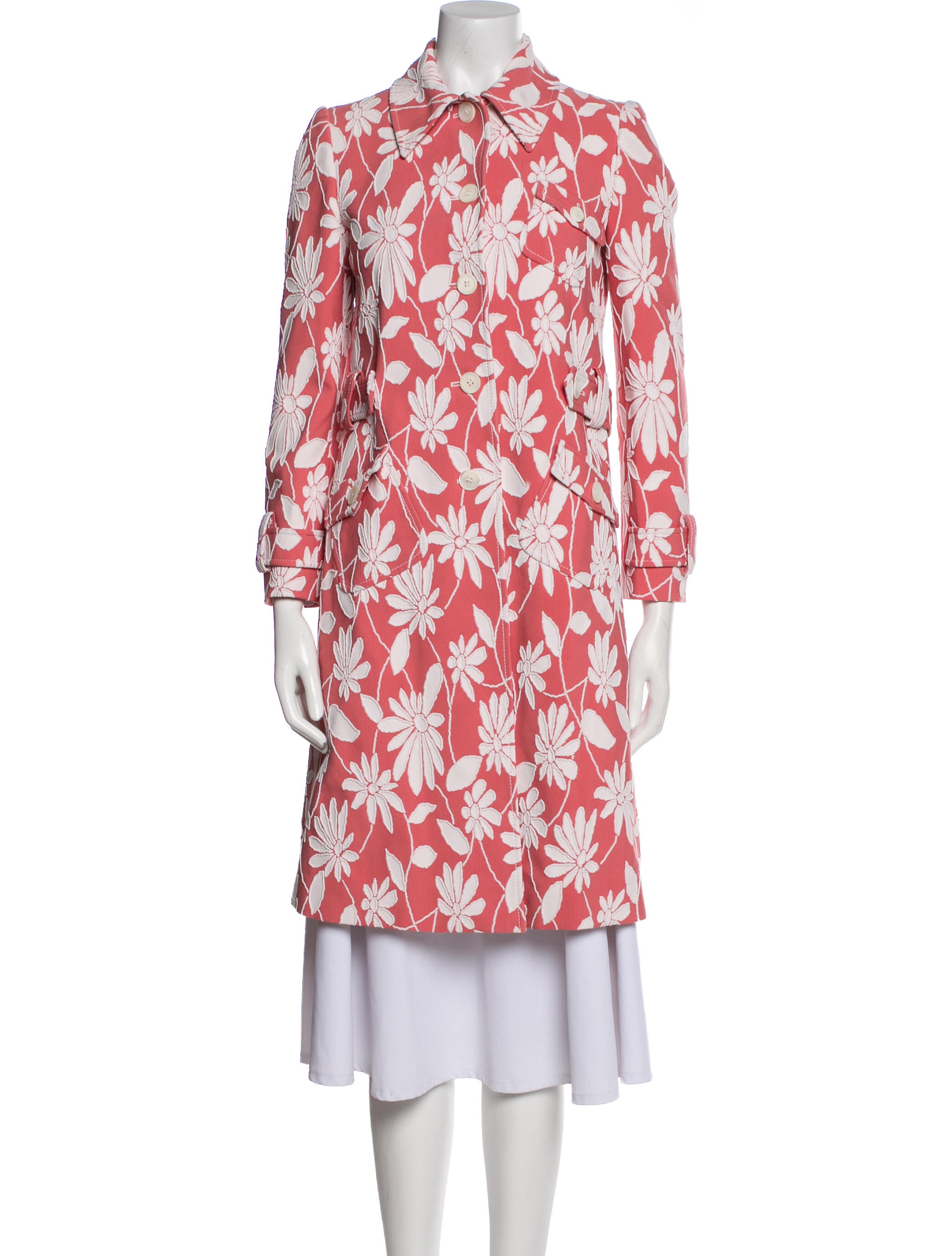 Miu Miu 2017 Floral Print Trench Coat