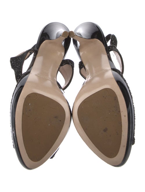 Miu Miu Glitter Glitter Accents Slingback Sandals