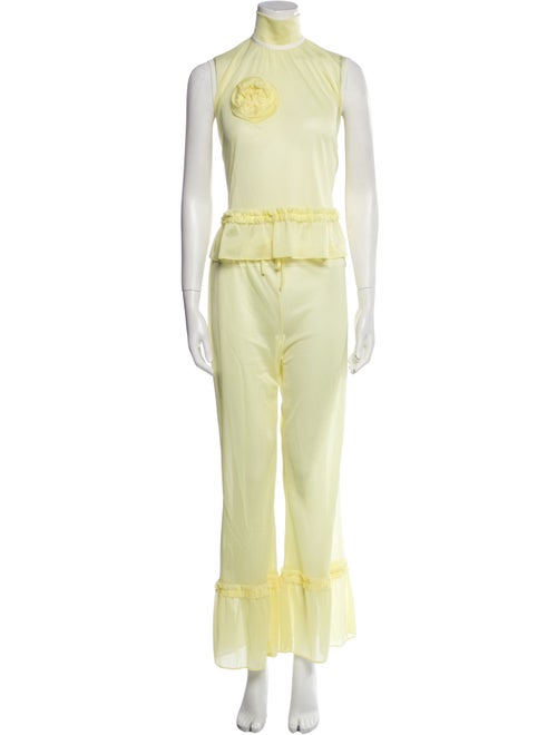 Miu Miu Ruffle Embellishment Pant Set