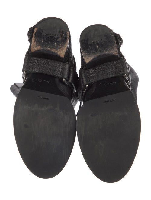 Miu Miu Buckle-Harness Leather Riding Boots