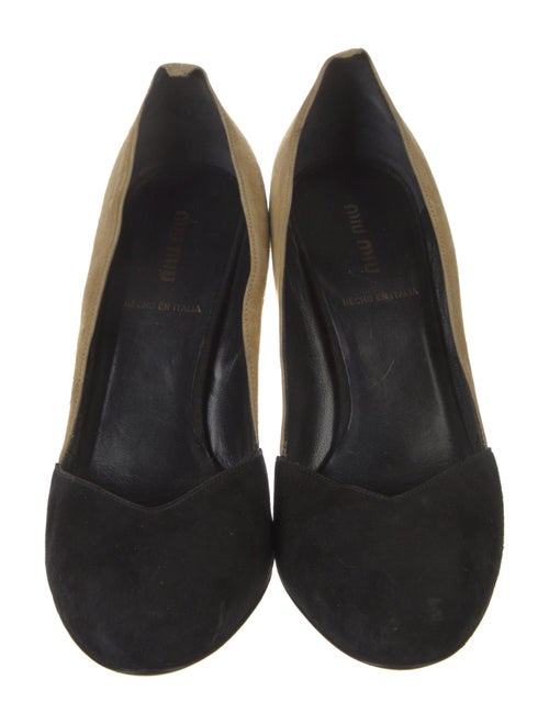 Miu Miu Suede Colorblock Pattern Pumps