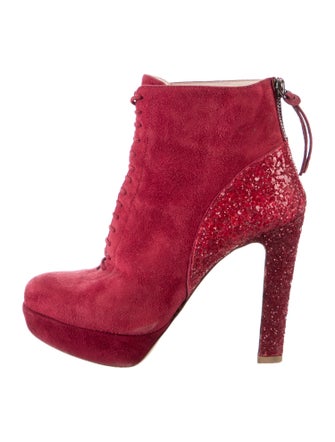 Miu Miu Suede Lace-Up Boots