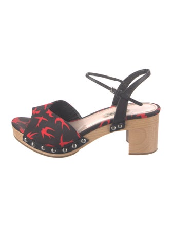 Miu Miu Printed Studded Accents Sandals