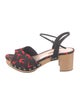 Miu Miu Printed Studded Accents Sandals