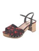 Miu Miu Printed Studded Accents Sandals