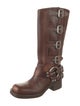 Miu Miu Leather Moto Boots