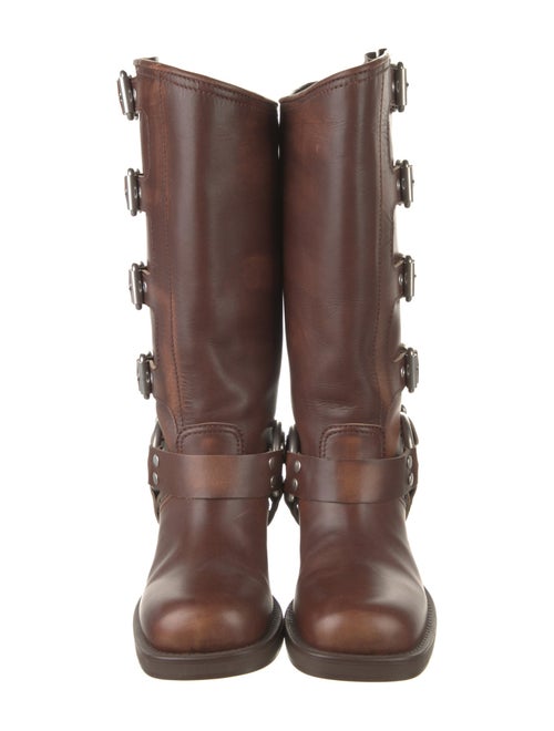 Miu Miu Leather Moto Boots