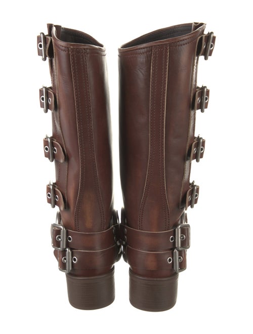 Miu Miu Leather Moto Boots