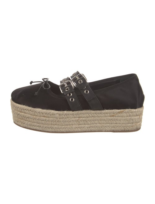 Miu Miu Satin Bow Accents Mary Jane Flats