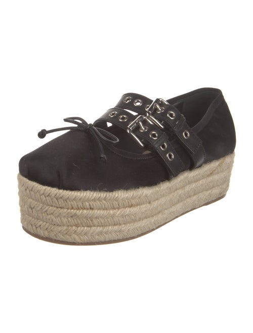 Miu Miu Satin Bow Accents Mary Jane Flats