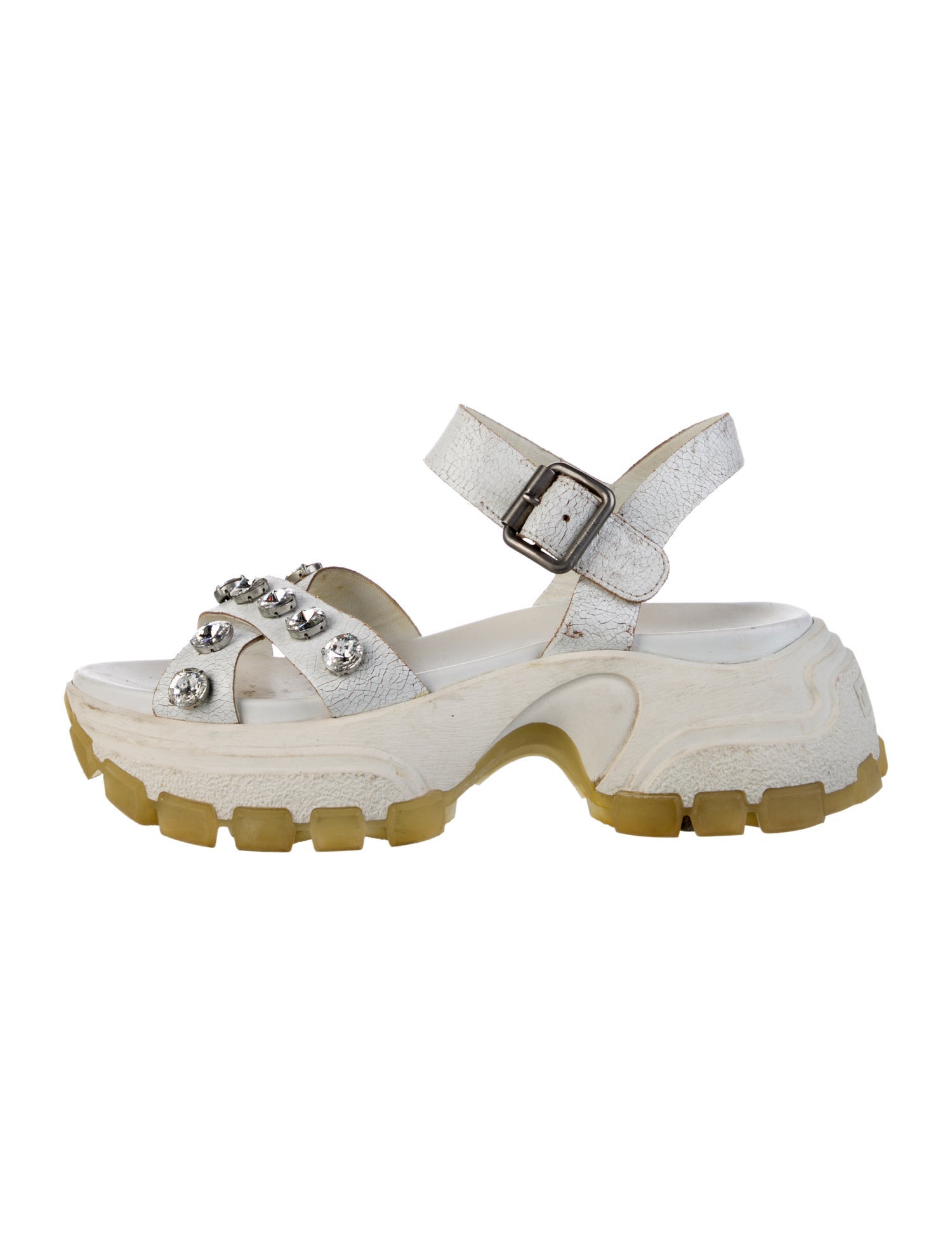 Miu Miu Leather Slingback Sandals