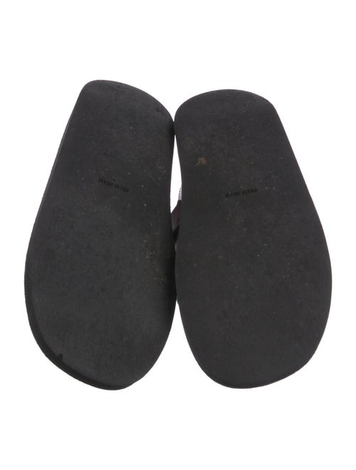 Miu Miu Leather Colorblock Pattern Sandals