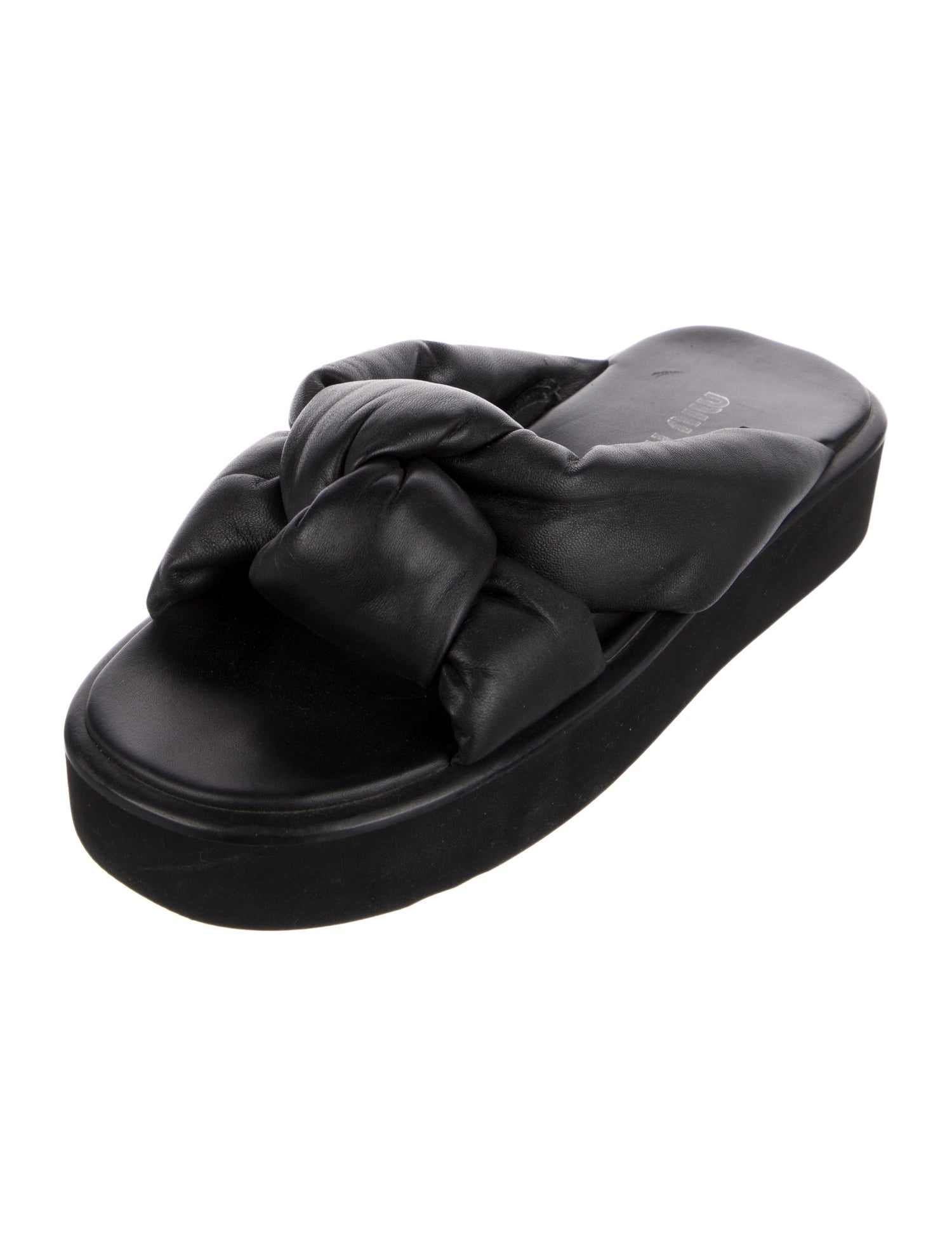 Miu Miu Leather Slides