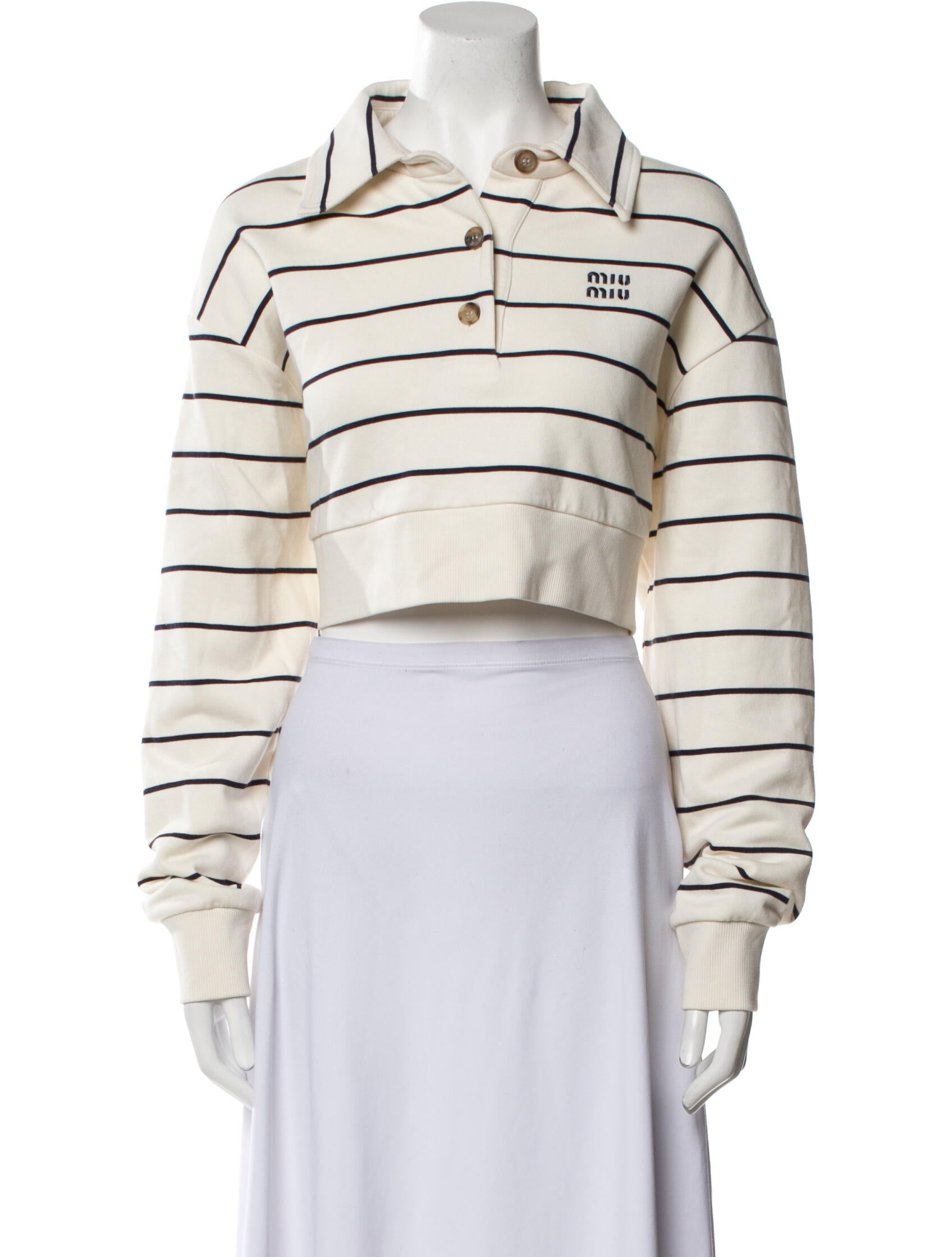 Miu Miu 2024 Striped Crop Top