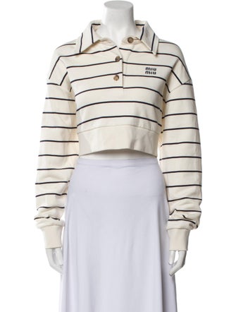 Miu Miu 2024 Striped Crop Top