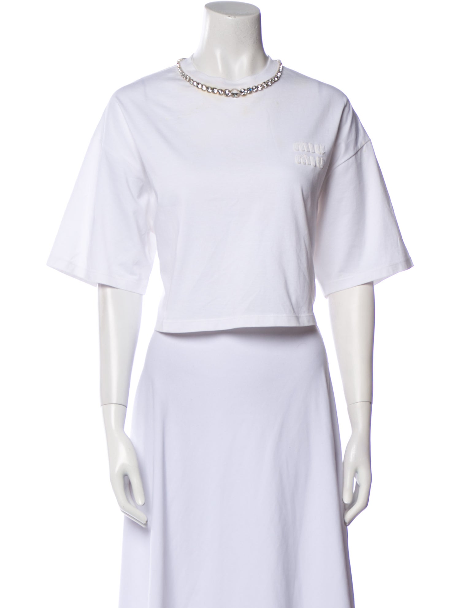 Miu Miu 2022 Crew Neck Crop Top