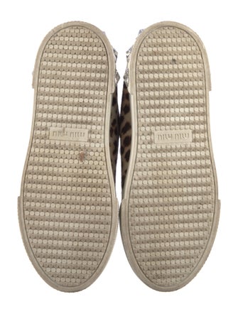 Miu Miu Ponyhair Animal Print Sneakers