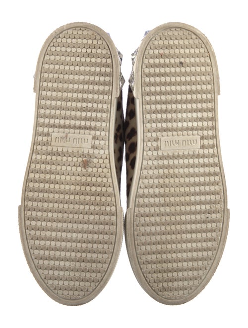 Miu Miu Ponyhair Animal Print Sneakers
