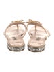 Miu Miu Patent Leather Bow Accents Flip Flops