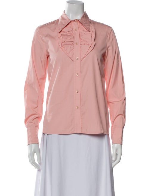 Miu Miu 2017 Long Sleeve Button-Up Top