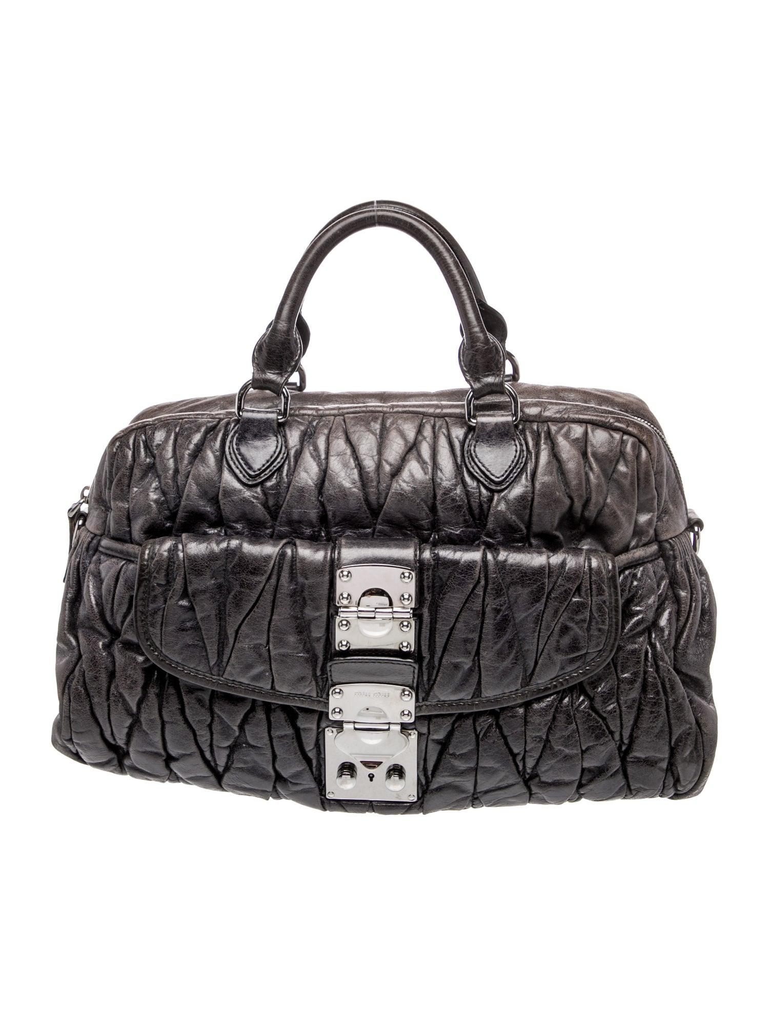 Miu Miu Leather Top Handle Bag