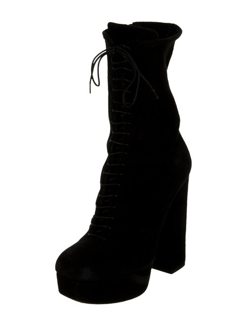 Miu Miu Suede Lace-Up Boots