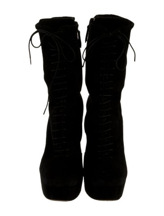 Miu Miu Suede Lace-Up Boots