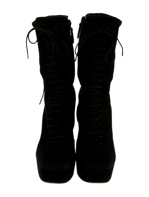 Miu Miu Suede Lace-Up Boots