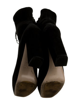 Miu Miu Suede Lace-Up Boots
